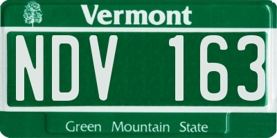VT license plate NDV163