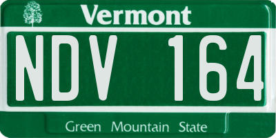 VT license plate NDV164
