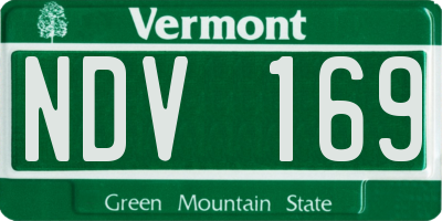 VT license plate NDV169