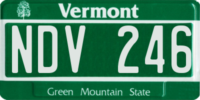 VT license plate NDV246