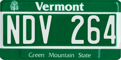 VT license plate NDV264