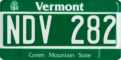 VT license plate NDV282