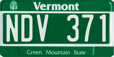 VT license plate NDV371