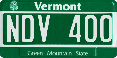 VT license plate NDV400