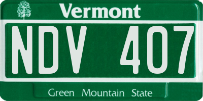 VT license plate NDV407