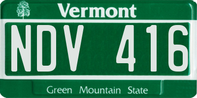 VT license plate NDV416