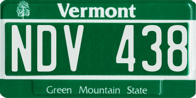 VT license plate NDV438