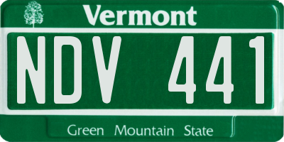 VT license plate NDV441