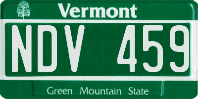 VT license plate NDV459