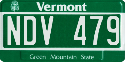 VT license plate NDV479