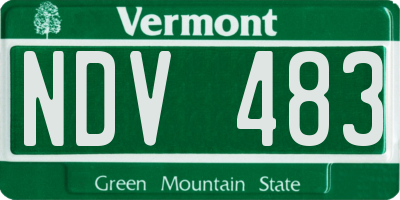 VT license plate NDV483