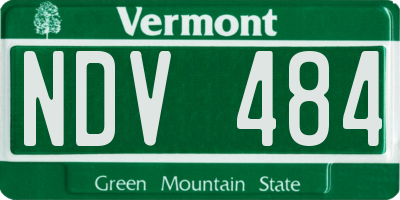 VT license plate NDV484