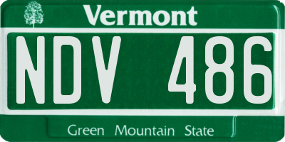 VT license plate NDV486