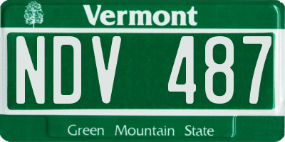 VT license plate NDV487