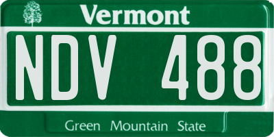 VT license plate NDV488