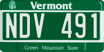 VT license plate NDV491