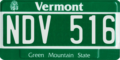 VT license plate NDV516