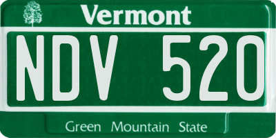 VT license plate NDV520