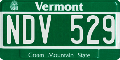 VT license plate NDV529