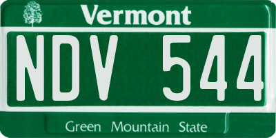 VT license plate NDV544