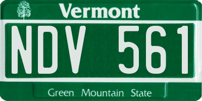 VT license plate NDV561
