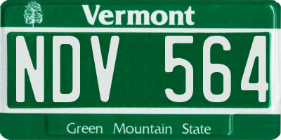 VT license plate NDV564