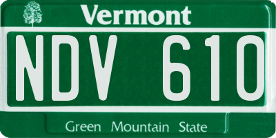 VT license plate NDV610