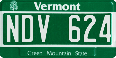 VT license plate NDV624