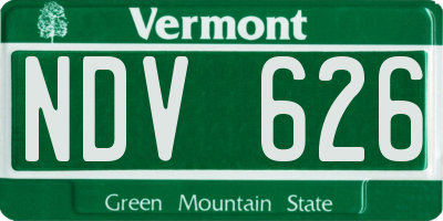 VT license plate NDV626