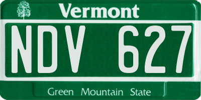 VT license plate NDV627