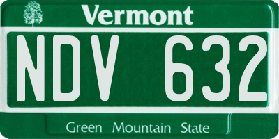 VT license plate NDV632