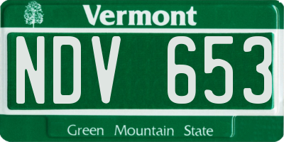 VT license plate NDV653