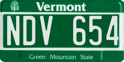 VT license plate NDV654