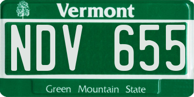 VT license plate NDV655