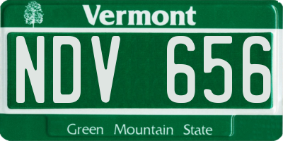 VT license plate NDV656