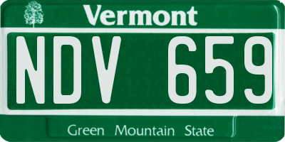 VT license plate NDV659
