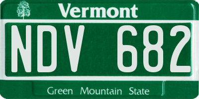 VT license plate NDV682
