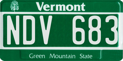 VT license plate NDV683