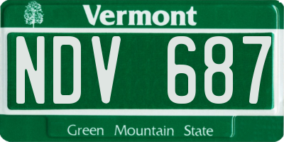 VT license plate NDV687