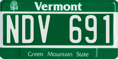 VT license plate NDV691