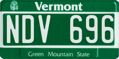 VT license plate NDV696