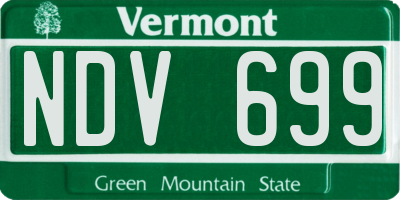 VT license plate NDV699