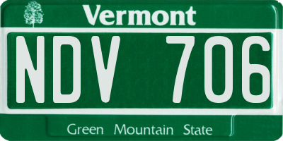 VT license plate NDV706