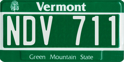 VT license plate NDV711