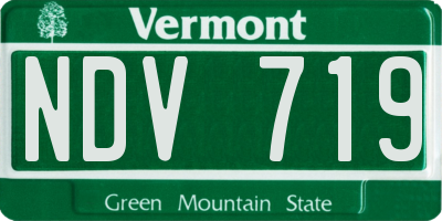 VT license plate NDV719