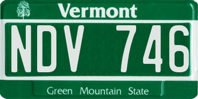 VT license plate NDV746