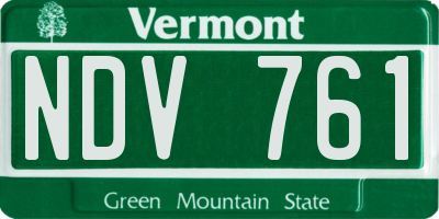 VT license plate NDV761
