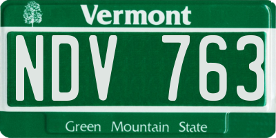 VT license plate NDV763