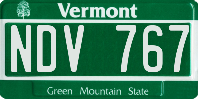 VT license plate NDV767