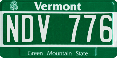 VT license plate NDV776